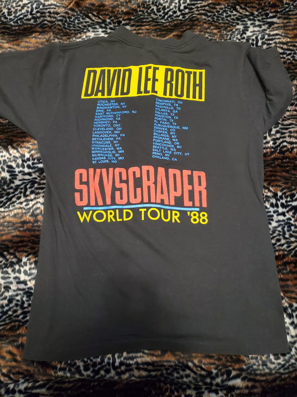David Lee Roth 1988 Vintage Tour Shirt | Etsy
