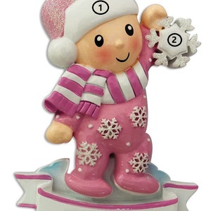 granddaughter&#39;s baby&#39;s girl&#39;s first 1st 2nd christmas personalized christmas tree ornament
