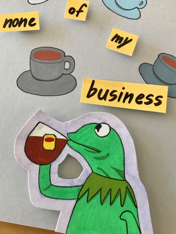Kermit Tea Meme Blank