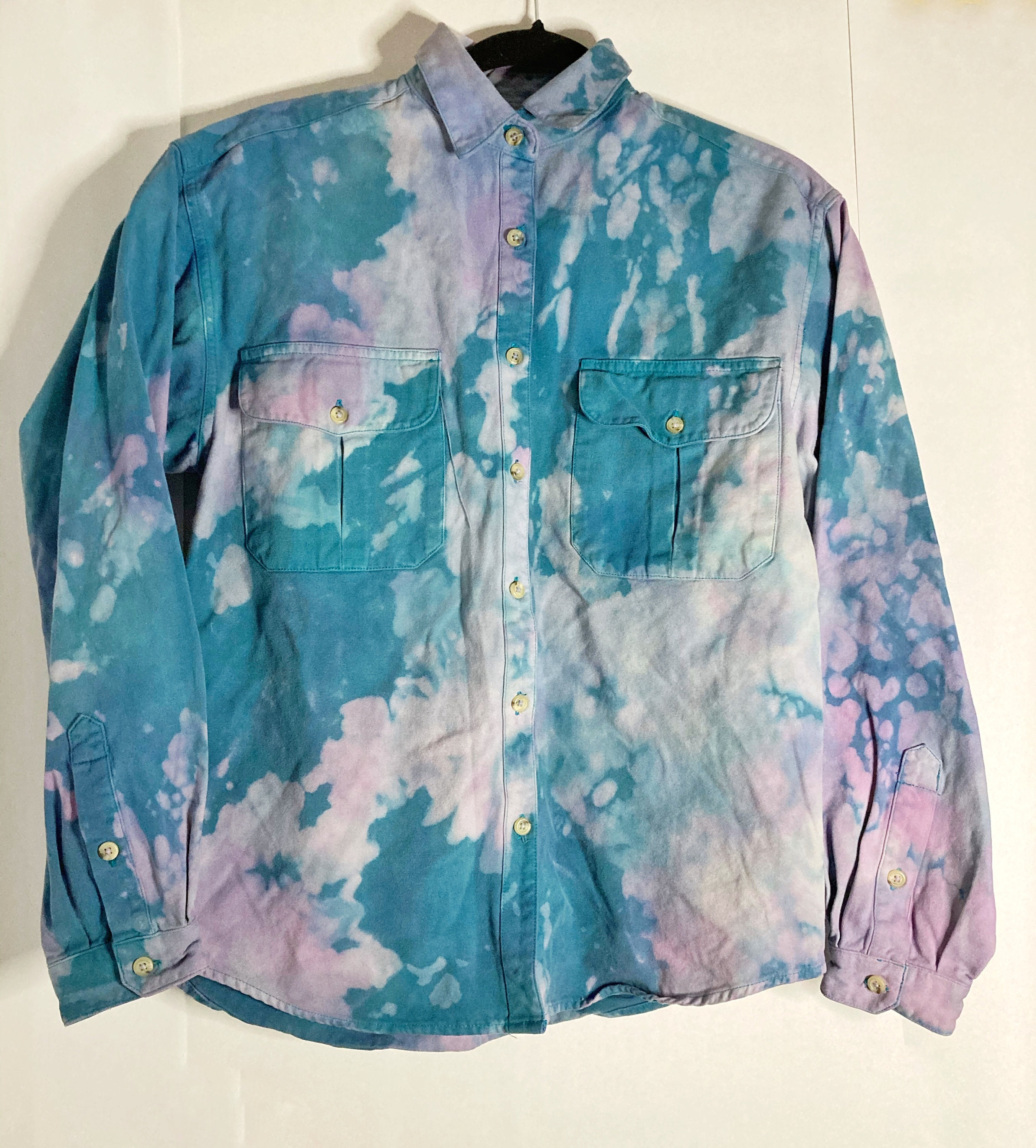 CustomDyed CustomPrinted buttonup Men's Medium Etsy