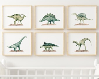 Dinosaur Prints, Nursery Decor, Boys Bedroom Decor, Dinosaur Decor, Dinosaur Wall Art, Dinosaur Nursery Prints, Boys Room Wall Art