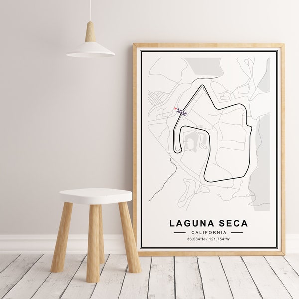 Mazda Raceway Laguna Seca Circuit Print|Circuit Download | United Sportscar poster| Racing Track| Man gift| Gift| Racing circuit| MotoGP