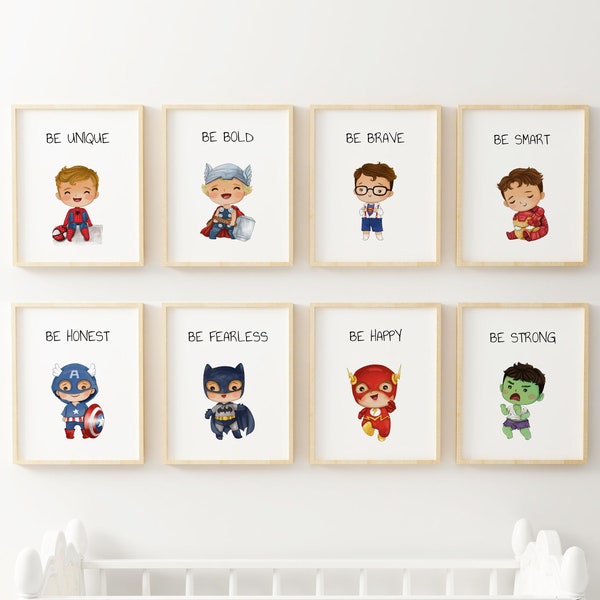 Superhero Prints, Toddlers Room Decor, Marvel Superheroes, Superhero Nursery Decor, Superhero Kids Decor, Super boys Nursery Print