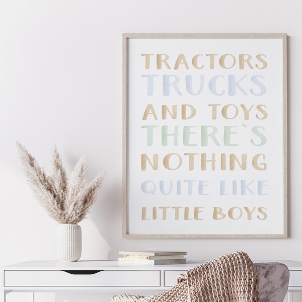 Construction Vehicle Prints,Boy Nursery Wall Decor,Nursery Decor Boy,Nursery poster,Montessori Educational Posters,Truck Quote Nursery Print