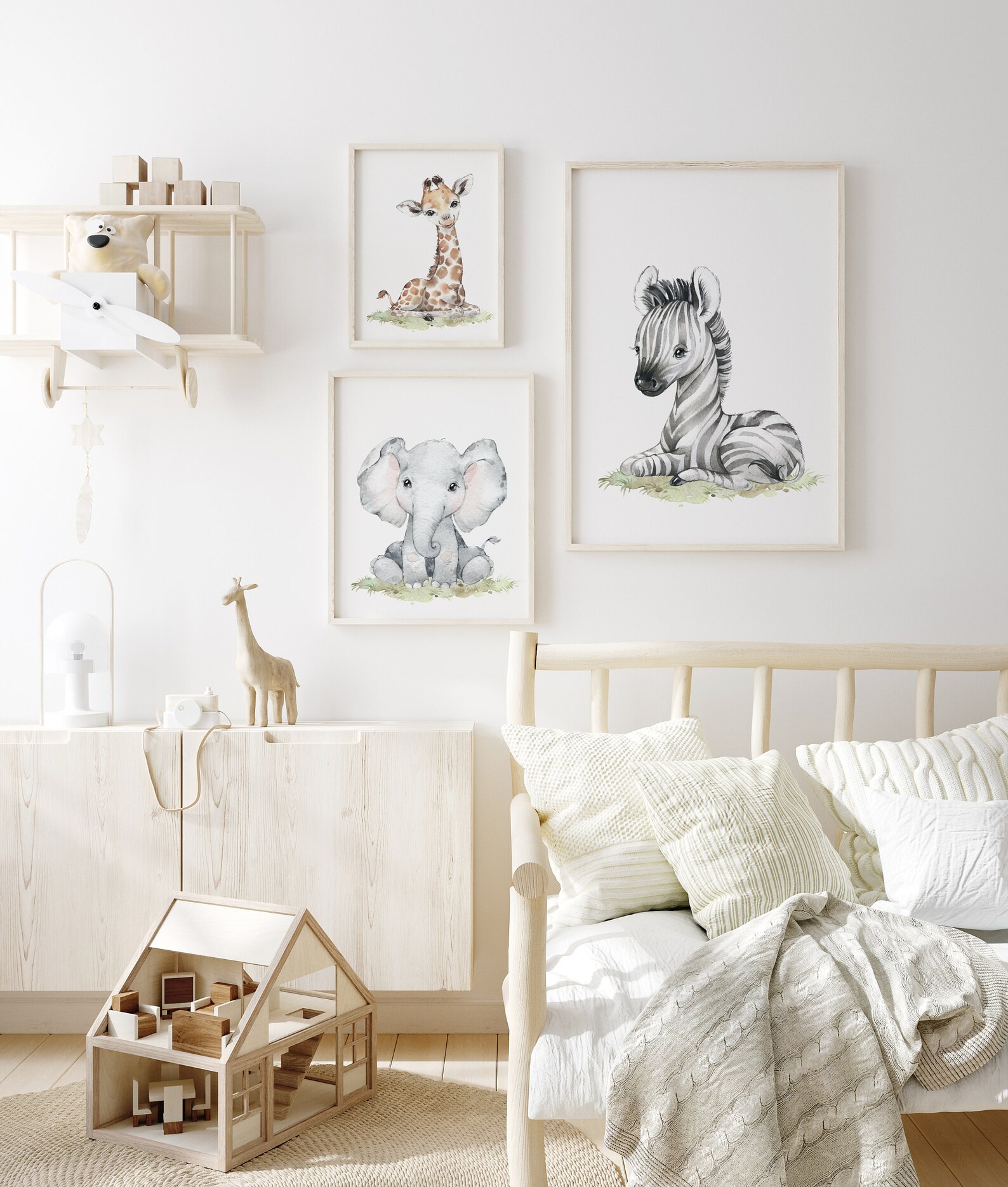 Safari Nursery Print Setsafari Nursery Artsafari Nursery Etsy