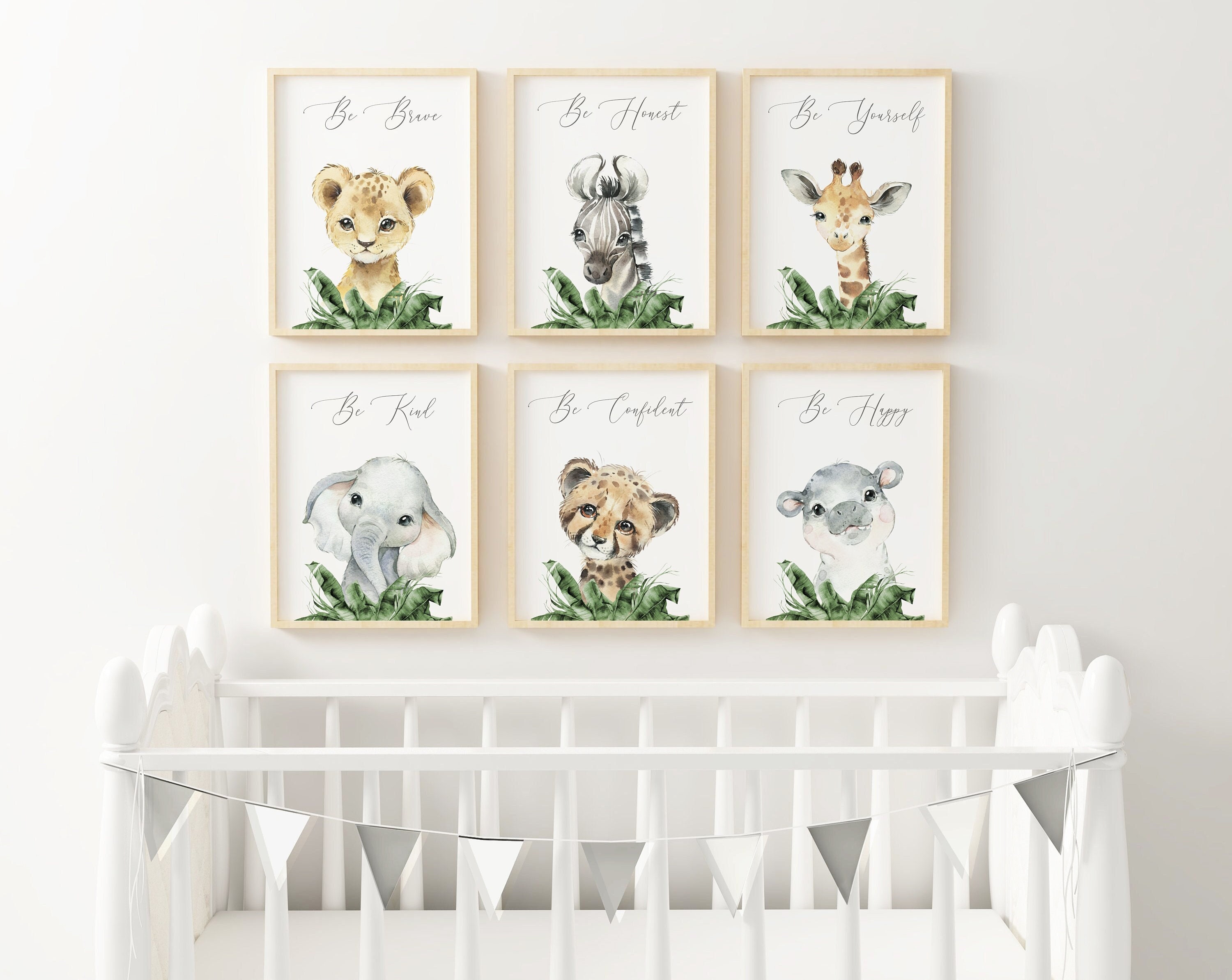 Safari Nursery Print Setsafari Nursery Artsafari Nursery Etsy