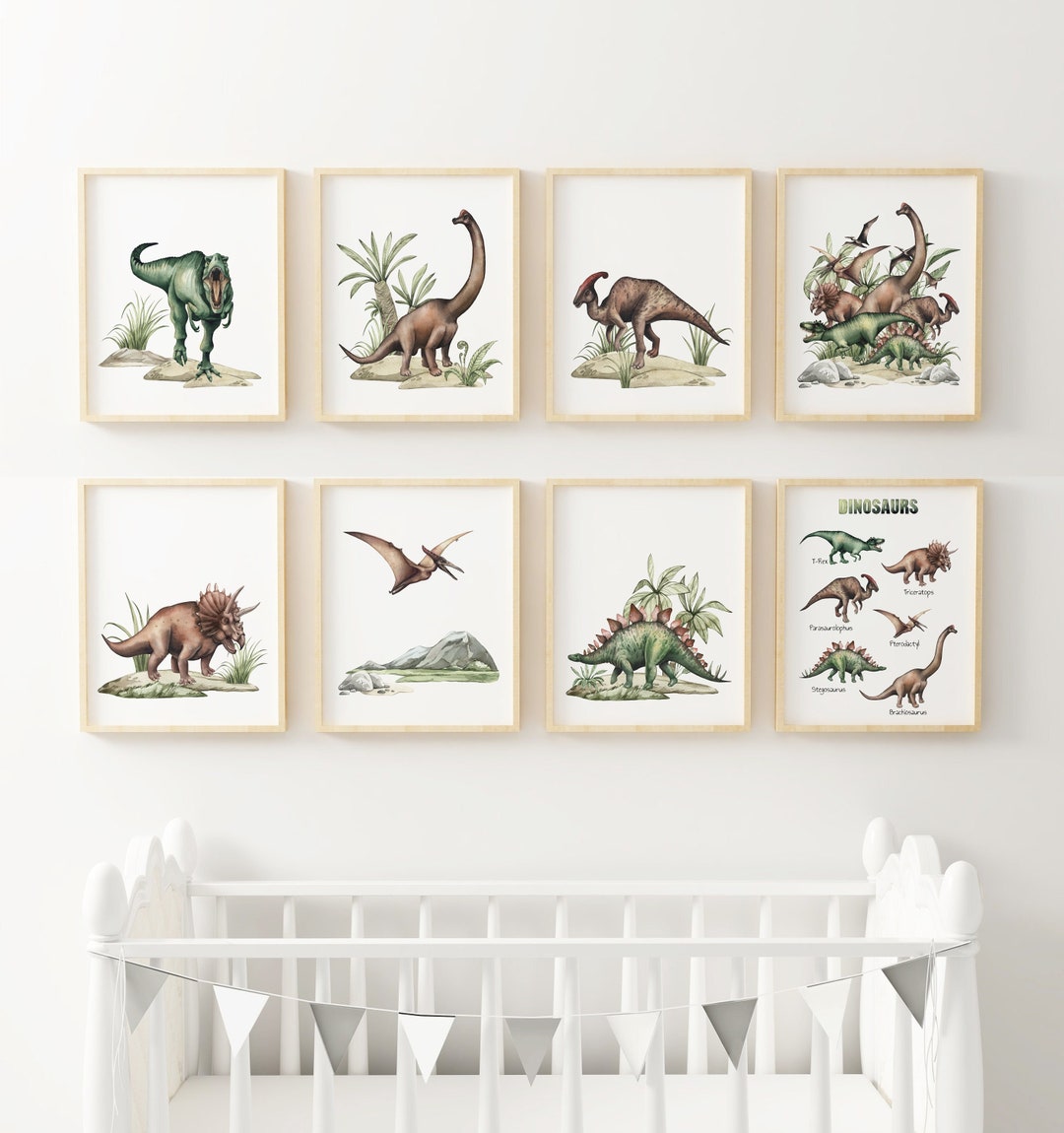 Dinosaur Prints, Nursery Decor, Dinosaur Decor,dinosaur Wall Art ...