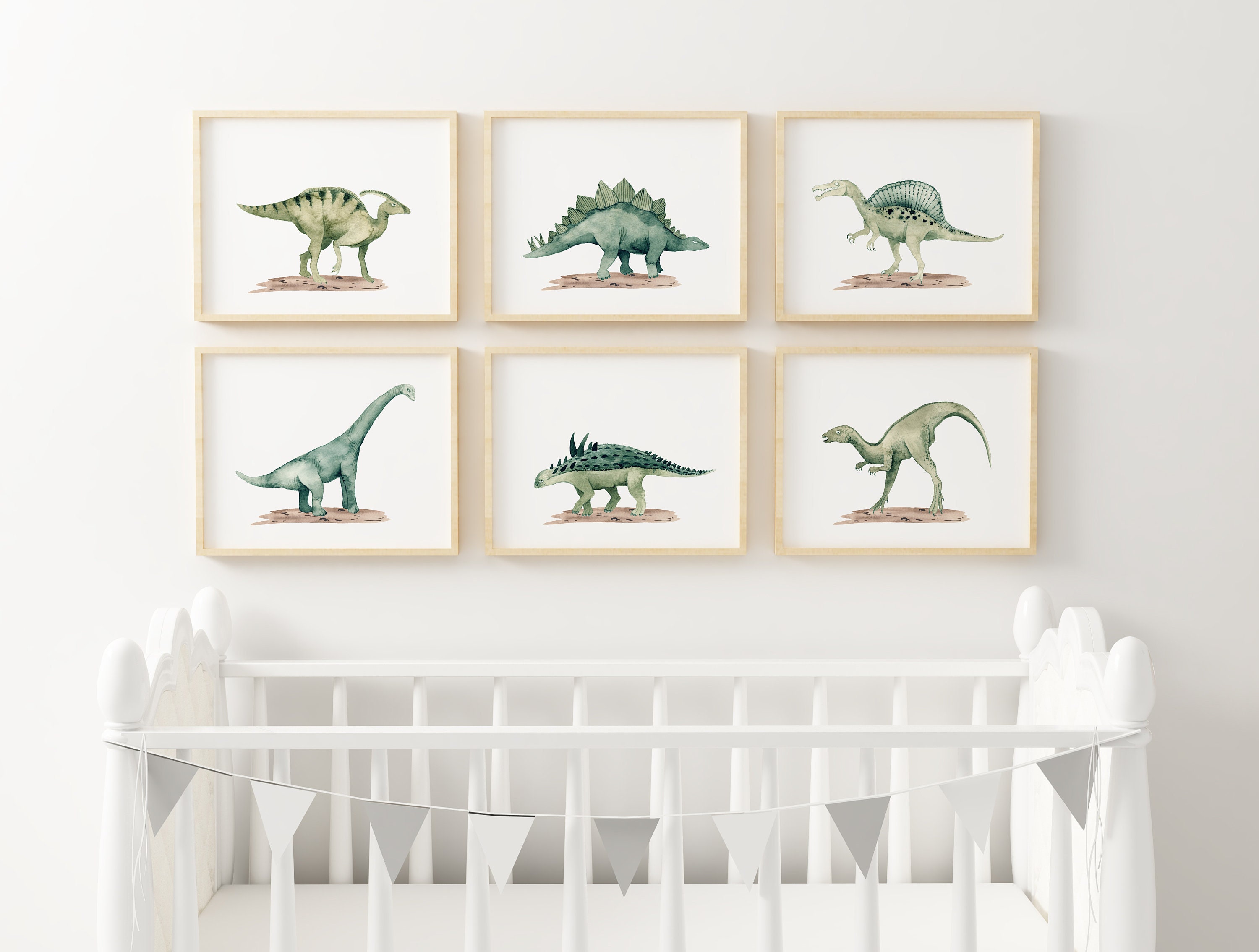 Dinosaur Prints Nursery Decor Boys Bedroom Decor Dinosaur Etsy UK