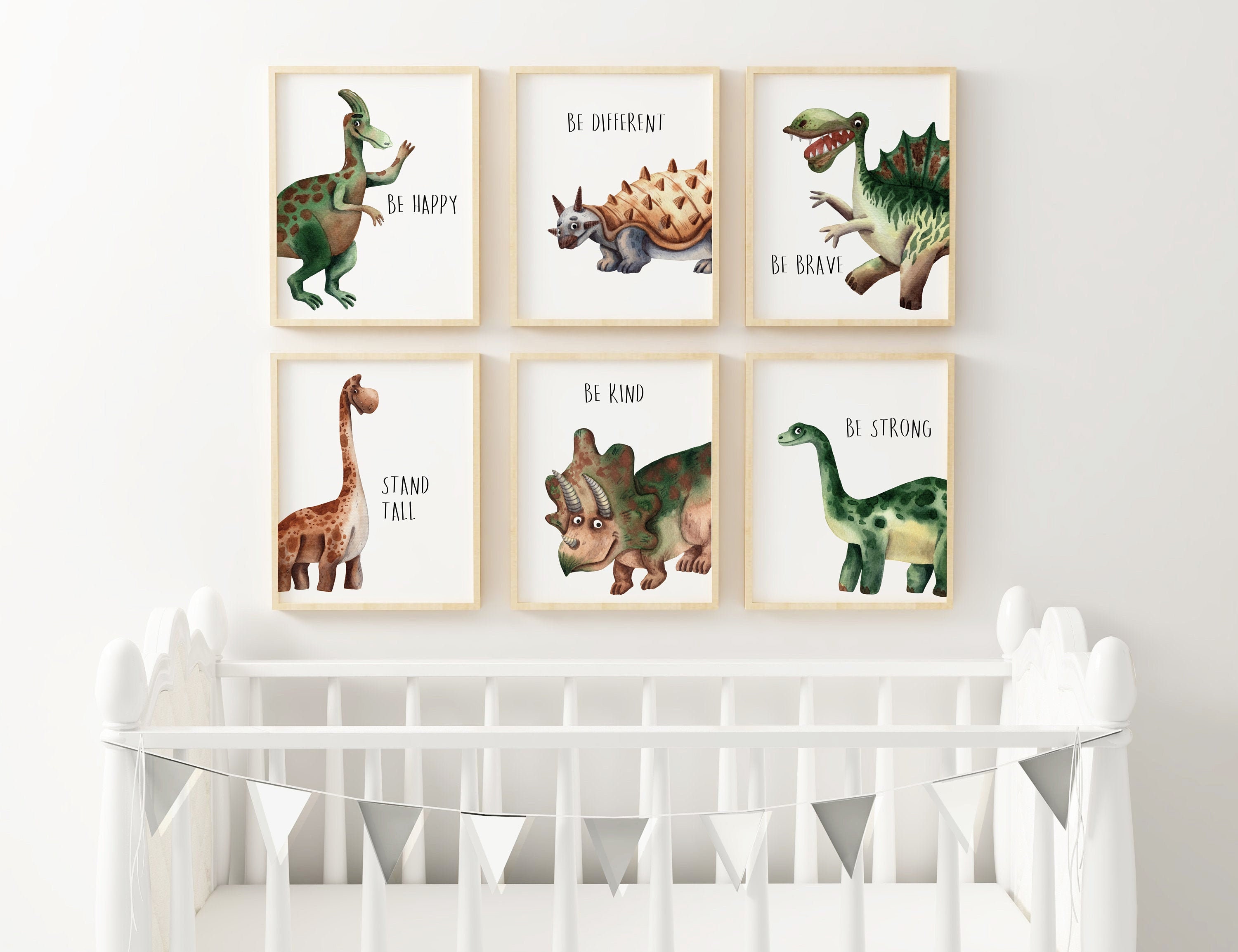 Dinosaurier-Drucke Kinderzimmer Dekor jungen Schlafzimmer | Etsy