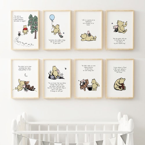 Classic Winnie the Pooh Nursery Prints Etsy