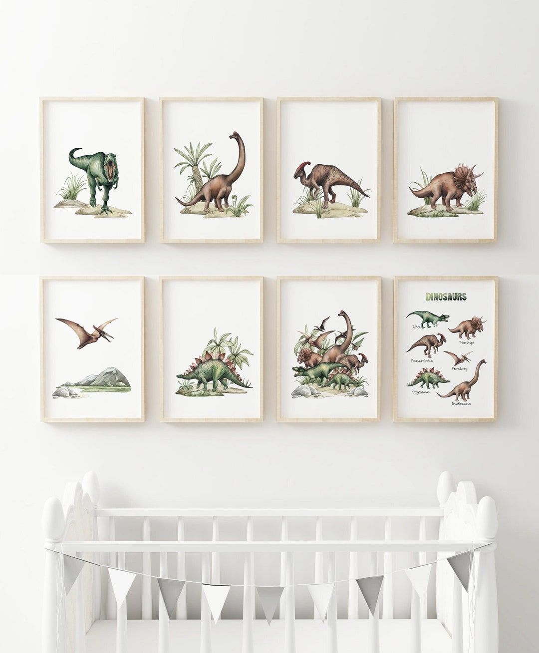 Dinosaur Prints, Nursery Decor, Dinosaur Decor,dinosaur Wall Art ...