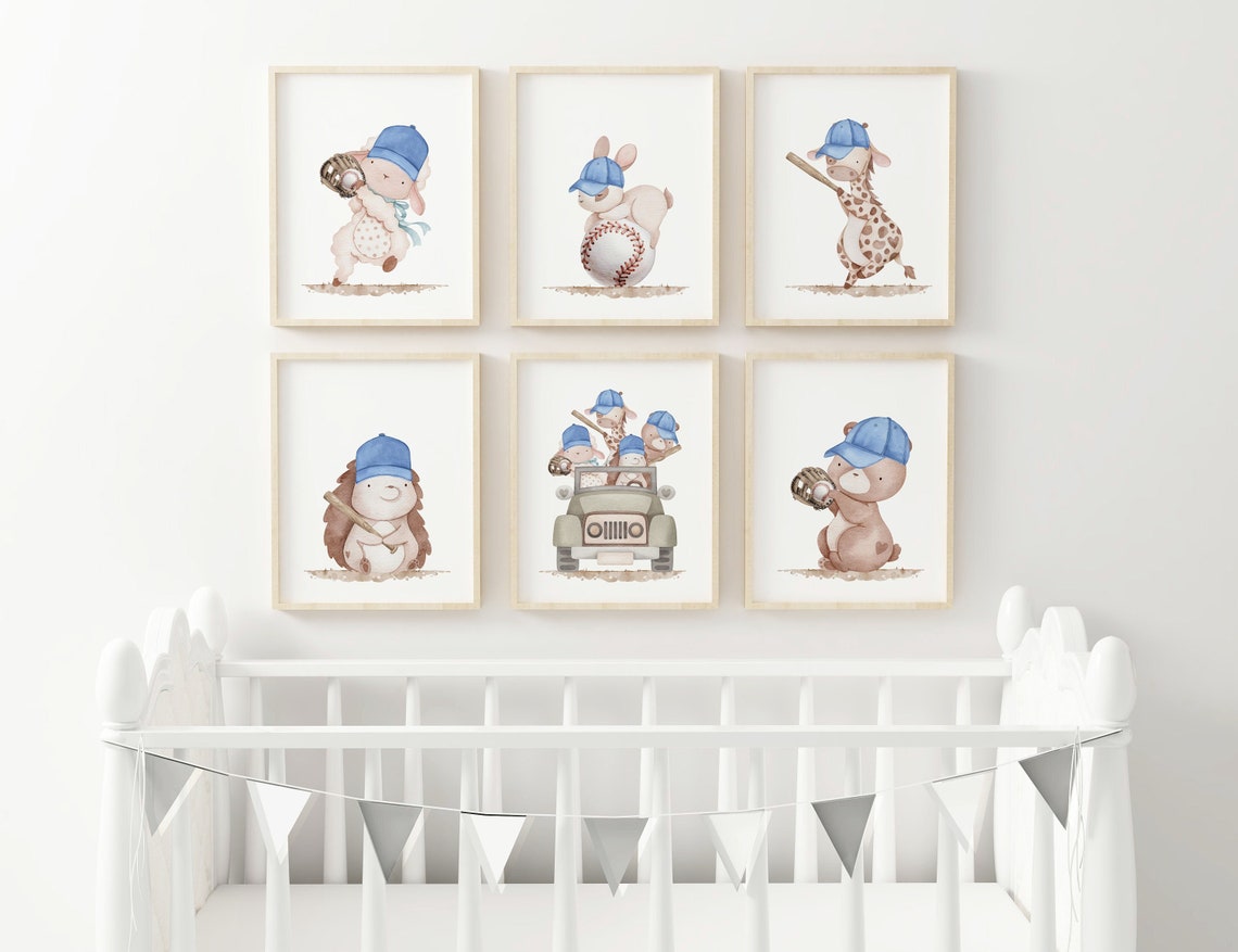 Baseball Print Kids Baseball Poster Nursery Sport Print - Etsy