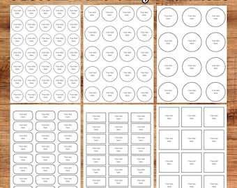 May include: Printable sheet of blank circle and rectangle vinyl stickers. The sheet includes 100 stickers in total, with 3 different sizes and shapes. The stickers are perfect for labeling jars, containers, and other items.