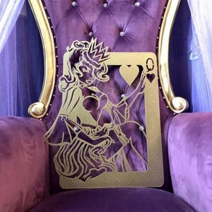 Queen Of Hearts Poker Pinup Playing Card - Bad Dog Metalworks Home Décor - Poker Gambling Casino Game Room Décor - Glam Room Decor and Gifts