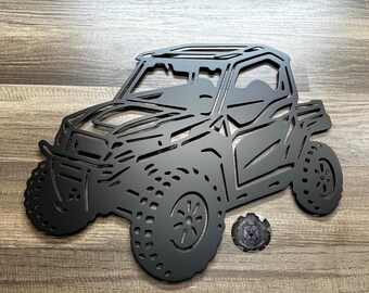 UTV SxS Metal Sign - Bad Dog Metalworks Home Decor - Utility Task/Terrain Vehicle - Off Roading Gifts for Him - Man Cave Decor - Garage Sign