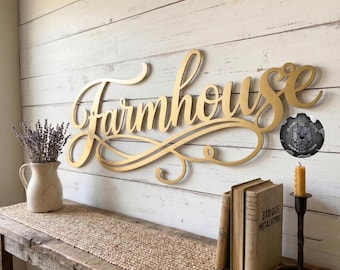 Farmhouse Script Metal Sign - Bad Dog Metalworks Home Décor