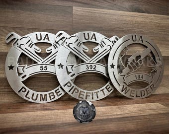 Skilled Trades Brotherhood Series Metal Sign - Bad Dog Metalworks Home Decor - Union Worker Man Cave Gifts