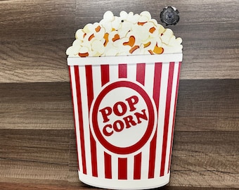 Movie Theater Popcorn - Snack Bar Movie Decor - Bad Dog Metalworks Home Decor - Theater Decor - Movie Decor - Movie Room Decor - Movie Art