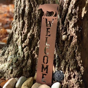 Cow Welcome Plaque - Bad Dog Metalworks Home Décor - Farmhouse Décor - Cow Décor - Dairy Farm Welcome Sign - Country Cow Art - Cow Gifts