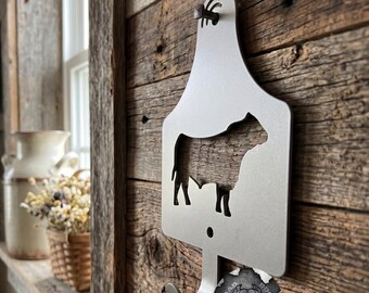 Cattle Tag Hanger - Bad Dog Metalworks Home Decor