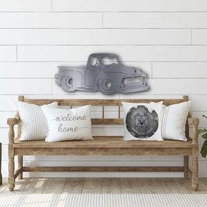 Vintage Ford Pickup Truck Metal Art - Bad Dog Metalworks Home Décor - Man Cave Decor - Farmhouse Decor - Vintage Ford Truck - Gifts for Him