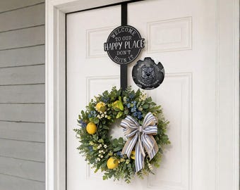 Over-the-Door Wreath Hanger - Bad Dog Metalworks Wreath Hook - Wreath Holders