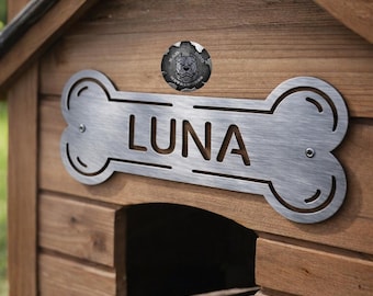 Dog Bone Nameplate - Bad Dog Metalworks Home Decor - Unique Pet Lover Gift