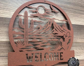 Southwestern Monogram Personalized Metal Sign - Bad Dog Metalworks Home Décor
