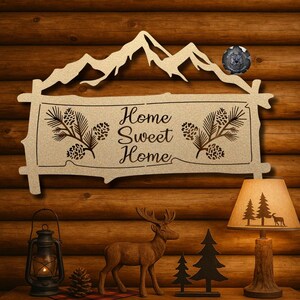 Home Sweet Home Mountain View Welcome Sign - Bad Dog Metalworks Home Decor - Cabin Decor - Housewarming Gifts - Country Living Decor