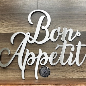 Bon Appetit Bistro Kitchen Sign - Bad Dog Metalworks Home Decor - Kitchen Decor - Kitchen Wall Art - Bistro Decor - Chef Gifts - Cooking Art