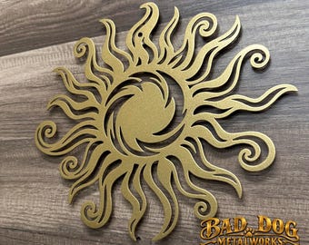 Wacky Sun Metal Sign - Bad Dog Metalworks Home Décor