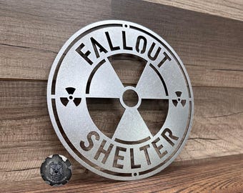 Fallout Shelter Metal Sign - Bad Dog Metalworks Home Decor