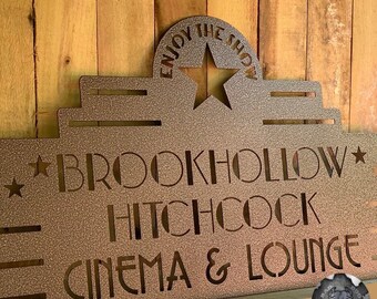 Enjoy the Show Personalized Cinema and Lounge Sign Bad Dog