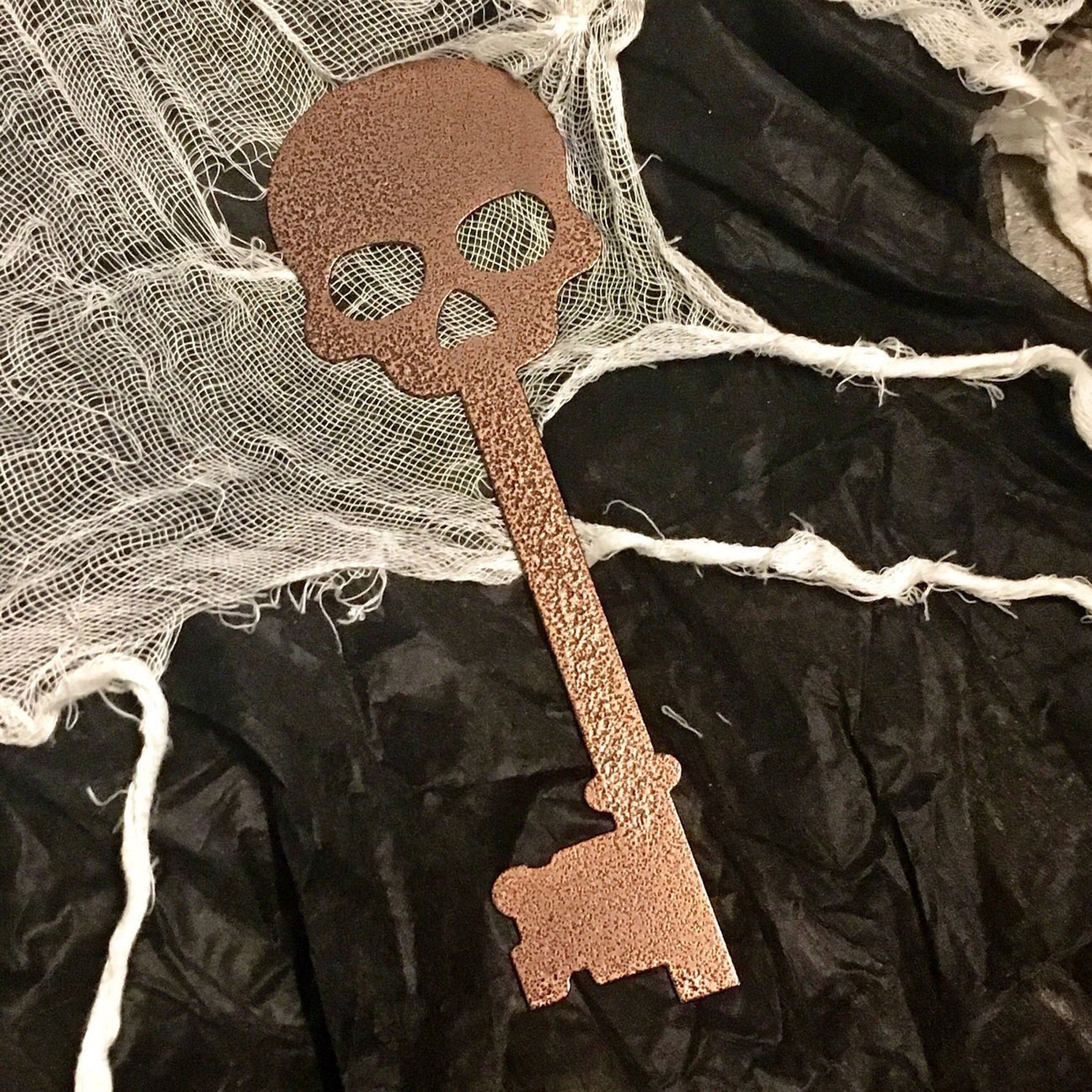Metal Skeleton Key Halloween Decor Skull Home Decor Etsy