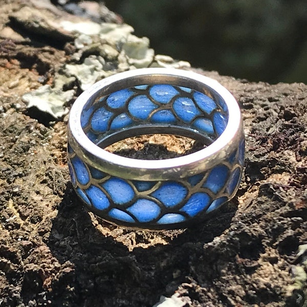 Bague émaillée plique à jour / Argent 925 Les Trésors d'O Emaille véritable.