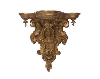 18th Century Italian Gilt Heavily Carved Bracket