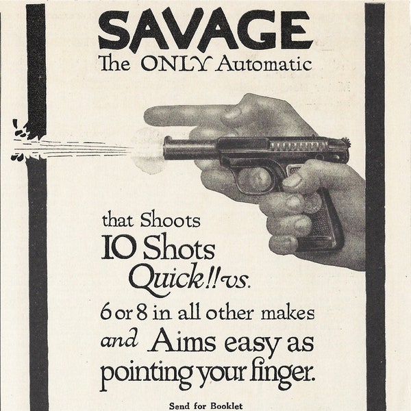 1915 Savage Firearms Rare Original Retro Magazine Ads 2-4-1 Special