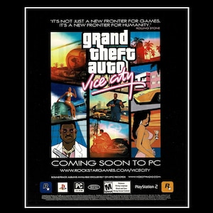 Grand Theft Auto Vice City Poster - Etsy
