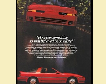 1991 Toyota Supra Turbo Magazine Ad • Original 8x11 Print Advertisement
