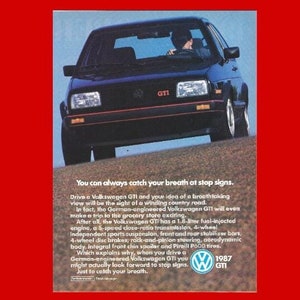 1987 VW Golf GTI Original Magazine Ad