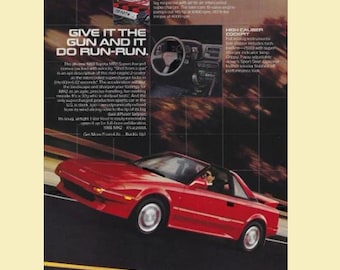 1987 Toyota MR2 Magazine Ad : original 8x11 Print Advertisement