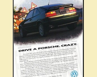1992 VW Corrado VR6 Magazine Ad • Original 8x11 Print Advertisement