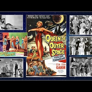 1958 &quot;Queen Of Outer Space&quot; Science Fiction Movie Poster Art Print - Retro Movie Poster Illustration Art - Zsa Zsa Gabor Featured