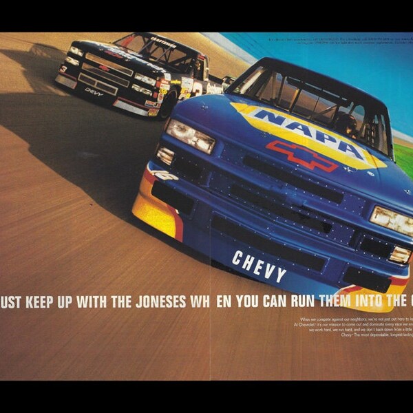 1997 Chevy NASCAR Race Trucks Original Magazine Ad