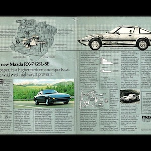 1984 Mazda RX7 Original Magazine Ad