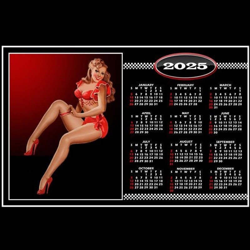 2025 Pin up Calendar - Etsy