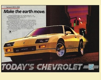 1985 Chevy Camaro IROC Z28 Magazine Ad: Original 11 x 16 Print Advertisement