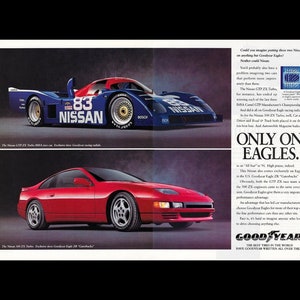 1993 Nissan 300ZX Turbo & GTP ZX IMSA Race Car Original Magazine Ad image 1