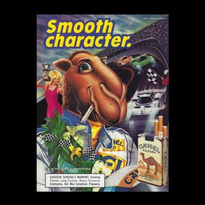 1989 Joe Camel Cigarettes Sports Car Racing Original Magazine Ad