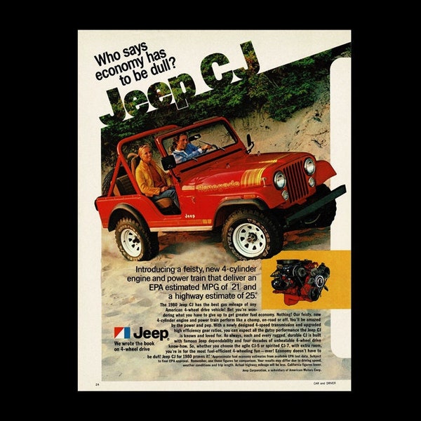 1980 Jeep CJ Original Magazine Ad